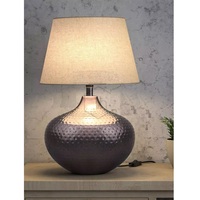 Lampe en forme de pot de qualité supérieure vaisselle martelée lampe de nuit de chevet en gros bas prix d'usine vaisselle d'éclairage en métal