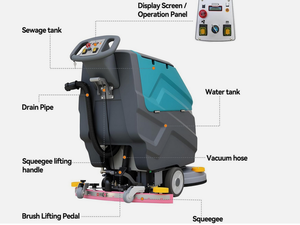 Best Quality Electric Scrubber Dryer-Fully Automatic Washer Extractor Cleaning Machine SWM30 12917 ft h - Product Image 3