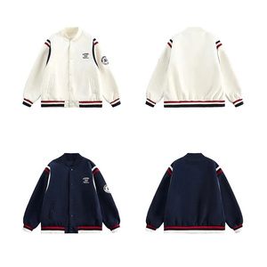 Chaqueta de béisbol americana bordada de primavera para hombre y mujer, estilo patchwork, holgada - Product Image 2