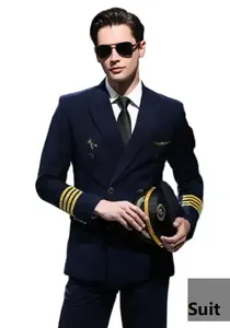 Uniformes de Piloto y Azafata Unisex de Alta Calidad Personalizados, Servicio OEM/ODM al por Mayor, Uniformes de Aerolínea Personalizados, 100% Poliéster - Product Image 4