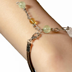 Bracelet Fashion Aura b.Essence by beGems Citrine Quartz Rose Préhnite Bijoux Bracelet tendance en pierres précieuses - Product Image 1