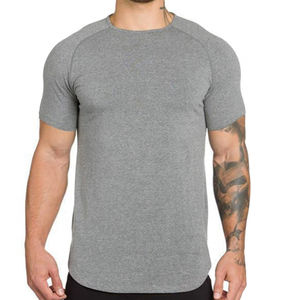 T-shirt en polyester uni pour homme, coupe ajustée, grande taille, impression personnalisée de qualité, t-shirts pour homme - Product Image 4