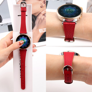 Bracelet de montre en cuir véritable de luxe, fin, 18 mm, compatible avec <span class=keywords><strong>Huawei</strong></span> <span class=keywords><strong>Watch</strong></span> <span class=keywords><strong>GT</strong></span> 4 5, texture litchi, élégant, bracelet de remplacement pour femme - Product Image 2