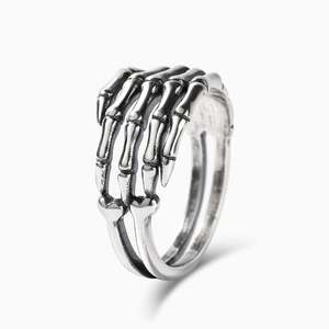 Jeulia <b>Sterling</b> <b>Silver</b> Geometric Skeleton Statement <b>Ring</b> for <b>Men</b> - Product Image 2
