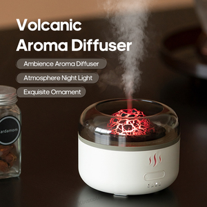 Volcanic Aroma Diffusor 160ml Kleines ätherisches Öl sprüh gerät Desktop-Luftbe feuchter mit buntem Nachtlampen-<span class=keywords><strong>Timer</strong></span> für das Wohnzimmer - Product Image 2