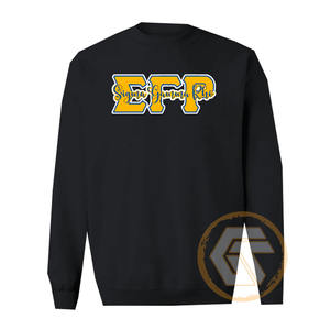 Sweat-shirt décontracté brodé de haute qualité personnalisé pour femmes Sigma Gamma Rho Automne/Hiver en molleton de coton écologique - Product Image 3