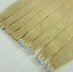Offres Spéciales! 100% vierge réel vietnamien humain Remy Extensions de cheveux cuticule aligné droite blonde bande trame vague 1B blanchiment - Product Image 6