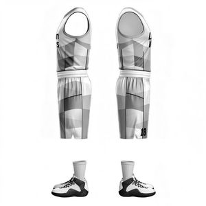 Wholesale Custom Sublimation Basketball Uniform Set Breathable Quick-Dry Mesh Anti-Bacterial UV Protection Men's Training Jersey - Product Image 2