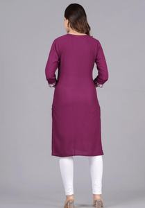 Vestido Kurti de Alta Calidad para Mujer, Diseño Elegante con Cuello en V y Manga Larga, Vestido para Fiesta, Regalo para Ella - Product Image 4