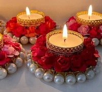 Ensemble de Diyas Traditionnels Multicolores pour Mariage, Événement, Diwali, Cadeau de Fête, Lumière Magique, Décoration Puja