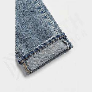 Jeans Holgados de Estilo Hip Hop para Hombre, Lavados, Desgastados, Gruesos, de Corte Recto, al por Mayor, Personalizados - Product Image 6
