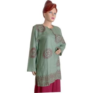Alta calidad alta calidad Om Kurta 100% tela de algodón precios al por mayor ropa Lisa personalizada Anti Technics artículo estilo para exportación - Product Image 4