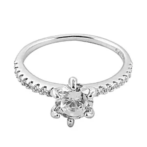 "925 Silver <b>Crystal</b> Engagement <b>Ring</b> for Women-Gift Option" - Product Image 3