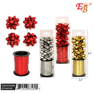 Nastro in poliestere tinta unita Eb 10M 48 pezzi/confezione per confezioni regalo di compleanno - Product Image 1