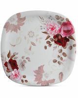 Nouveauté : Ensemble de service en mélamine triple couche, 4 pièces, assiettes, bols à légumes et cuillères à thé, anti-taches, résistant aux bris