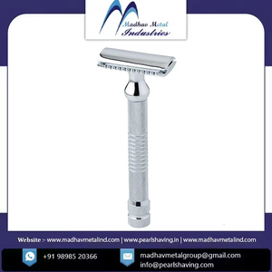 Fournisseur indien de rasoirs de sécurité en métal Madhav certifiés ISO de luxe et ensemble de rasage avec lame simple à prix raisonnable - Product Image 2