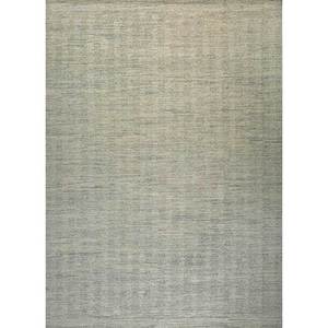 Alfombra Kilim de Lana Anudada a Mano en Gris y Negro, Tejido Plano, para Sala de Estar o Pasillo, Color Sólido - Mu-1113 - Product Image 1