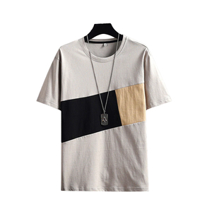 เสื้อยืดลำลองผู้ชายแบบคอกลม แขนสั้น ผ้าฝ้ายออร์แกนิค ระบายอากาศได้ดี ดีไซน์ล่าสุด รับผลิตตามสั่ง (OEM) - Product Image 3