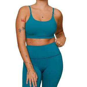 Venta al por mayor de alta calidad 2 uds mujeres Yoga conjunto ropa deportiva ropa de entrenamiento gimnasio Fitness conjuntos Leggings para adultos - Product Image 4