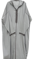 Thobe marocain d'hiver pour homme, à capuche, manches longues, Djellaba, Robe arabe musulmane, plusieurs couleurs, en tissu suédé, chaud, Gandoura, Kaftan