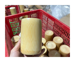 Vaso de bambú con logotipo grabado con láser biodegradable, copas Tiki de bambú natural reutilizables para cóctel - Product Image 3