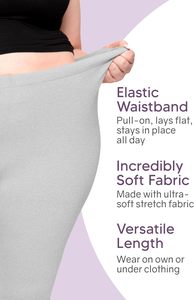 Leggings de cintura alta de talla grande para mujer, pantalones de entrenamiento transpirables suaves con Control de barriga, estilo informal - Product Image 3