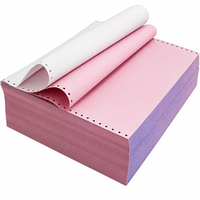 Papier autocopiant NCR CB CFB 2 plis 9,5x11 241x280mm continu pour ordinateur, perforé pour factures
