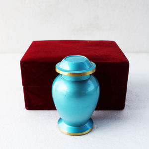 Urnas de cremación funeraria de Material metálico de latón de Calidad exclusiva, urna de cremación de diseño moderno para recuerdo de cenizas funerarias humanas adultas - Product Image 5