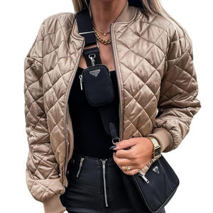 Nouvelle veste bomber d'hiver pour femmes, respirante, coupe-vent, design tendance, longueur classique, noire, teinte, 100% polyester - Product Image 3