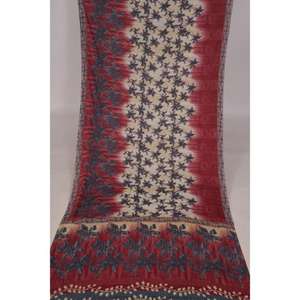 ผ้าซารีอินเดียสไตล์วินเทจลายดอกไม้โบโฮ 5 หลา ผ้าไหมวิสโคสสำหรับงานเย็บปะติดปะต่อ งานควิลท์ งานฝีมือสร้างสรรค์สำหรับผู้หญิง - Product Image 4