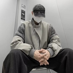 Veste de bombardier pour hommes recadrée Clean Fit printemps automne High Street Vibe Style américain Baseball uniforme de qualité supérieure - Product Image 4