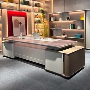 Modern Wooden Shaped Executive Office <b>Desk</b> Ergonomic Eco Friendly Corner <b>Computer</b> Workstation Commercial Office Table Easy Ass - Product Image 6