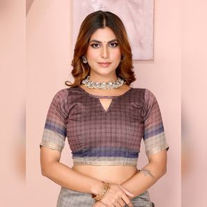 Sari Negro Festivo de Chanderi para Mujer, Diseño Étnico Tradicional con Blusa, Ideal para Fiestas, Superventas - Product Image 5