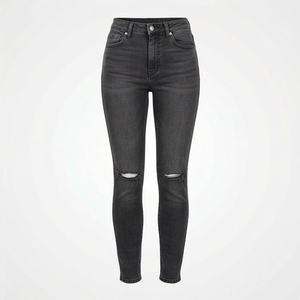 Mejor Precio al por Mayor, Pantalones Cargo de Mezclilla Casuales para Mujer, Elegantes, Totalmente Transpirables, Corte Regular, Elásticos, Rectos, Diseño con Cordones, OEM - Product Image 1