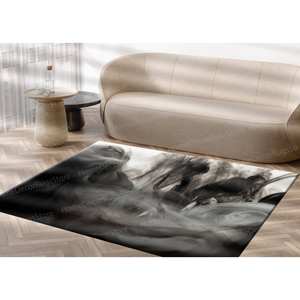 Tapis imprimé : Moderne, Fumé, Épais, Antidérapant, Grand, Tapis de couloir, Paillasson, Tapis doux non tissé - Product Image 2