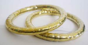 Trendy High Quality Handcrafted Ribbed Design Copper <b>Bangle</b> For Women Elegant <b>Gold</b> Plated Indian Bridal Jewelry Ethnic Fashion - Product Image 4