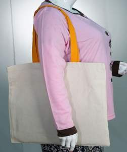 Custom Logo Printed Eco-Friendly 100% Organic Cotton Canvas <b>Tote</b> <b>Bag</b> Recycled Cotton Handles Fashionable Zipper <b>Promotional</b> <b>Bags</b> - Product Image 4