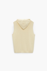 Sudadera con capucha sin mangas de algodón grueso extragrande para hombre, estilo cut-off, para gimnasio, personalizada OEM, lisa, de fabricantes - Product Image 6