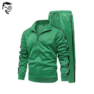 Conjunto de chándal de hombre de poliéster personalizado 100% Jogger de dos piezas de lana lisa con logotipo para las estaciones de invierno - Product Image 1
