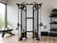 SK Appareil de musculation multifonctionnel Smith Machine Cable Crossover 70kg Tout-en-un pour centre de fitness et club