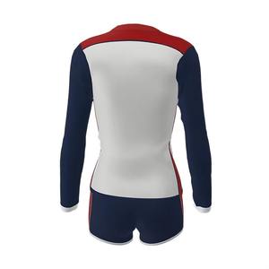 Conjunto de uniforme de voleibol de manga completa para mujer, uniforme personalizado de equipo, estampado por sublimación, uniforme transpirable de poliéster - Product Image 5