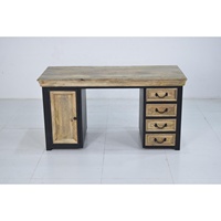 Bureau d'ordinateur de bureau en bois de mangue solide de Style vintage industriel moderne classique avec cadre en fer pour l'étude à domicile ou l'utilisation d'hôtel