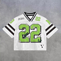 Camiseta de Fútbol Americano Valva Sports, Personalizable, OEM, 100% Algodón, Tejido Worsted, Corte Holgado para Hombre, Secado Rápido, Logotipo y Letras Personalizadas