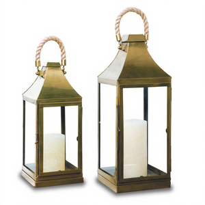 Lanterne à bougie et ensemble de 2 en métal fer forgé pour la décoration murale, éclairage intérieur et extérieur, caractéristique durable - Product Image 1