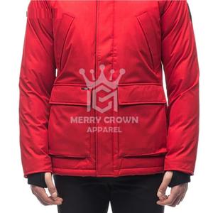 Veste parka d'hiver pour hommes de couleur personnalisée de grande taille à capuche avec un design de rue imperméable et respirant - Product Image 3