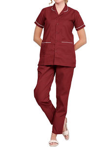 Logo personnalisé Ensembles d'uniformes d'infirmière d'hôpital pour femmes Slim Fit 100% coton Tissu tissé Détection d'aiguille Service OEM sans couture - Product Image 3
