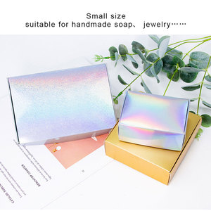 Cartón Kraft dorado y plateado láser, caja de regalo de cartón de embalaje en blanco y negro, caja de jabón compatible con impresión de logotipo de tamaño personalizado - Product Image 6