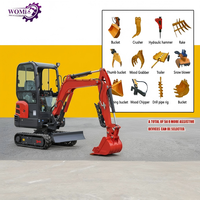 Mini-excavatrice agricole de 1 à 4 tonnes avec moteur hydraulique importé pour l'amélioration des terres agricoles