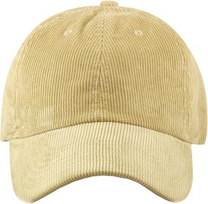 Casquette de baseball en velours côtelé 100% coton vintage unisexe casquette de camionneur réglable avec impression bouffante pour hommes et femmes - Product Image 1
