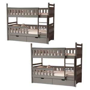 Litera de madera maciza de teca para muebles de dormitorio, litera para niños, cama doble de color costumiz con escalera, precio al por mayor - Product Image 5